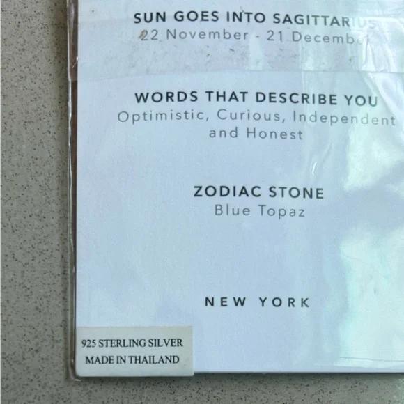 Satya Jewelry Zodiac Collection Sterling Silver Necklace. Sagittarius. - Picture 5 of 6